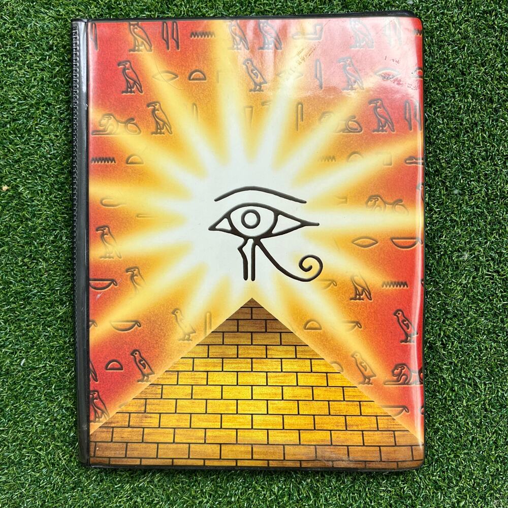 Vintage 2002 BD&A ToySite Trading Card Binder Eye of Horus Pyramid Pocket Album